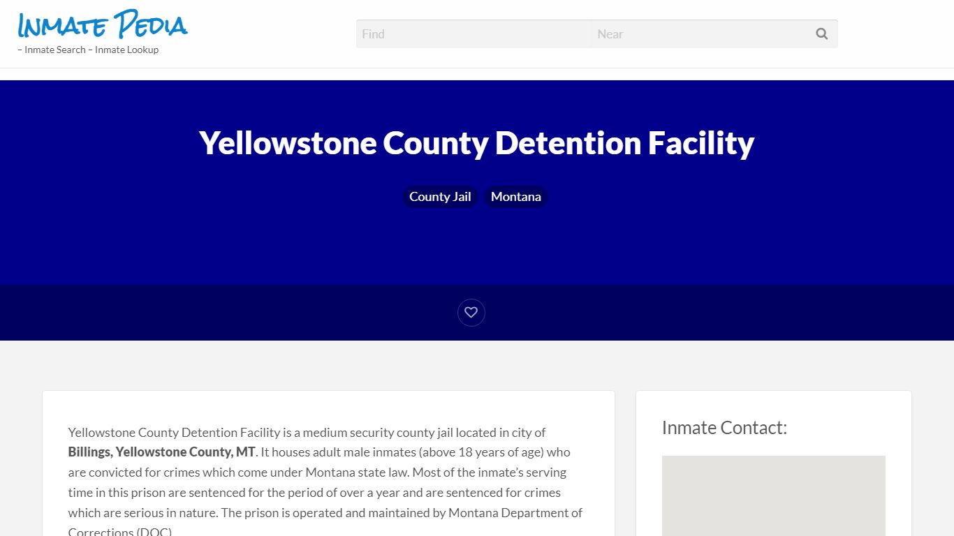 Yellowstone County Detention Facility – Inmate Pedia ...